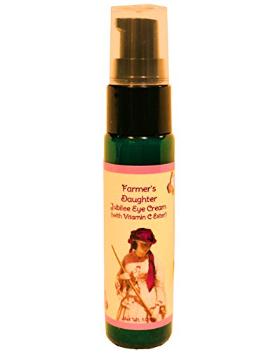 Farmer's Daughter Jubilee Eye Cream (with Vitamin C Ester) (1 oz) Best Dark Circle Eye Cream and Puffy Eyes Treatment, Reduces Bags Under Eyes, Repairs Fine Lines, 84% Organic, Natural Skin Care