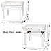 Neewer 18-22 inches / 46-56 Centimeters Height Adjustable Dual Padded Wooden Artist Piano Bench with Thick and Soft PU Leather Pillow Cushion for Deluxe Comfort (White)