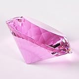 Longwin 100mm (3.94 inch) Crystal Diamond Jewel Paperweight Birthstone Table Decorations Christmas Wedding Table Scatter Crystals Acrylic Diamonds