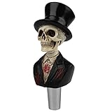 Fanfoobi Skull Beer Tap Handle for Kegerator Sports Bar, Keg Tap Handle Resin Zombie Breweriana Bar, 5 Inch Tall, Beer Lover Gifts