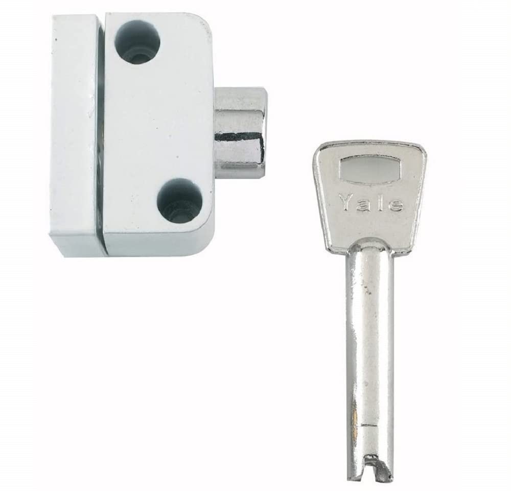 Yale 8K102 Push Button Window Lock White Finish Visi