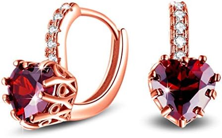 Stud Earrings,kaifongfu Women Simple Fashion Diamond Ear Stud Earrings Jewelry for Women (Rose Gold A)