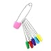 CUGBO 200 Counts Baby Kids Safety Pins, Durable Child Proof Diaper Cloth Pins, Colored Plastic Head Clip Locking Bib Nappy Pins, Art Craft Sewing Accessories