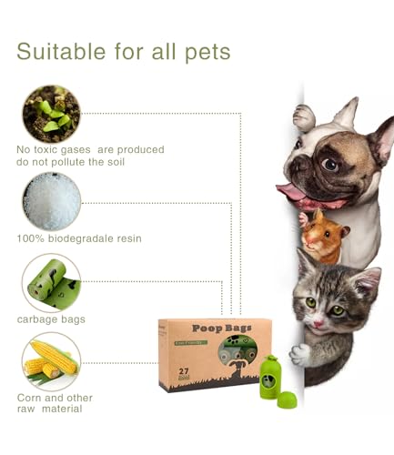 Yingdelai Dog Poop Bags: 540 Counts Doggy Poop Bags with Dispenser - Strong & Leak-Proof Dog Bags (Scented, Green)