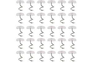 RUWADO Royee 30 Pcs Twisty Pins Clear Head Screws Fasteners for Upholstery Slipcovers Bed Skirts Sofa Car Van Home Furniture Hold Bed Skirts in Place Without Damage (30)