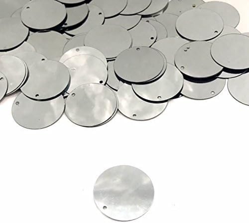 40gram/Pack 25mm Flat Facet Round SEQUIN PAILLETTES for embroidery, dance, applique, arts, crafts, and embellishment selling Per Pack SILVER