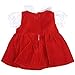 JELEUON Cute Baby Beautiful Red Velvet Doll Dresses Clothes 16-18 inch American Girl Doll