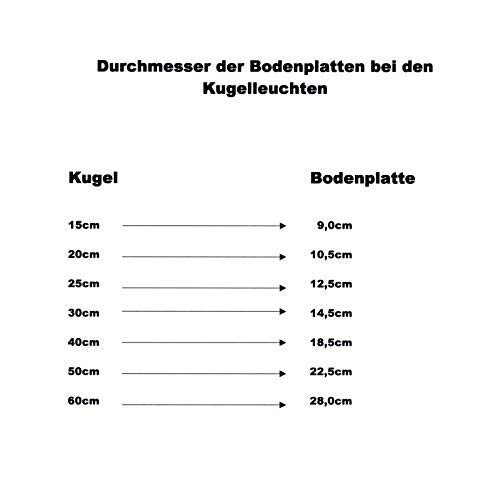 Kugelleuchte 50 cm Ø | weiße Gartenlampe, Außenleuchte, schöne Deko für Innen & Außen, Gartenbeleuchtung, Gartenkugel… – Bild 7