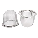 Metal Mesh Net Tea Leaves Spice Strainer Teapot Filter 76mm Dia 2pcs