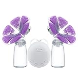 KidsTime Electric Breast Pump Double Breast Pump hands-Free Breastpump with 2 Cold Heat Pad