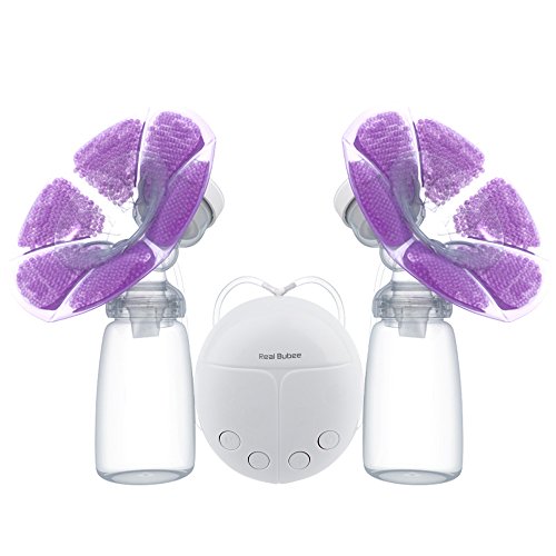 KidsTime Electric Breast Pump Double Breast Pump hands-Free Breastpump with 2 Cold Heat Pad