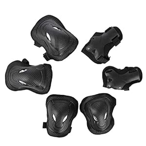 Abaodam 6 stks Volwassen Knie Pad Set Elleboog Pols Bescherming Gaurds Bike Snowboading Knie Gear Sprots Training…