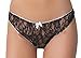Cruiize 3 Pack Womens Splice Sexy Lace Crotchless G-String Panty