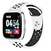 Compatible for Fitbit Versa | Soft Silicone Replacement Sport Band for New Fitbit Versa Smart Watch (White/Black, Small)