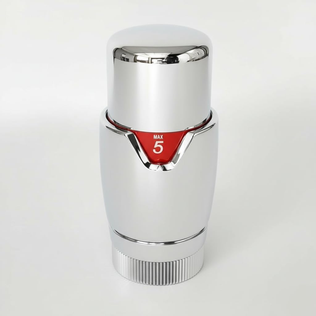 Greened House Chrome Radiator Thermostatic TRV Valve Head Replacement M30 x 1.5 Universal for All Manufacturers