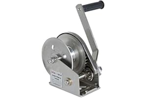 M&R INDUSTRIAL 1200 lb WLL Tyler Tool Stainless Steel Hand Winch, Brake Winch Boat 4wd Trailer