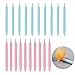 Asayu 20 Pcs Craft DIY Slotted Paper Quilling Tools, Slotted Needle Pen Art Hand Craft DIY Tool (Pink and Blue)