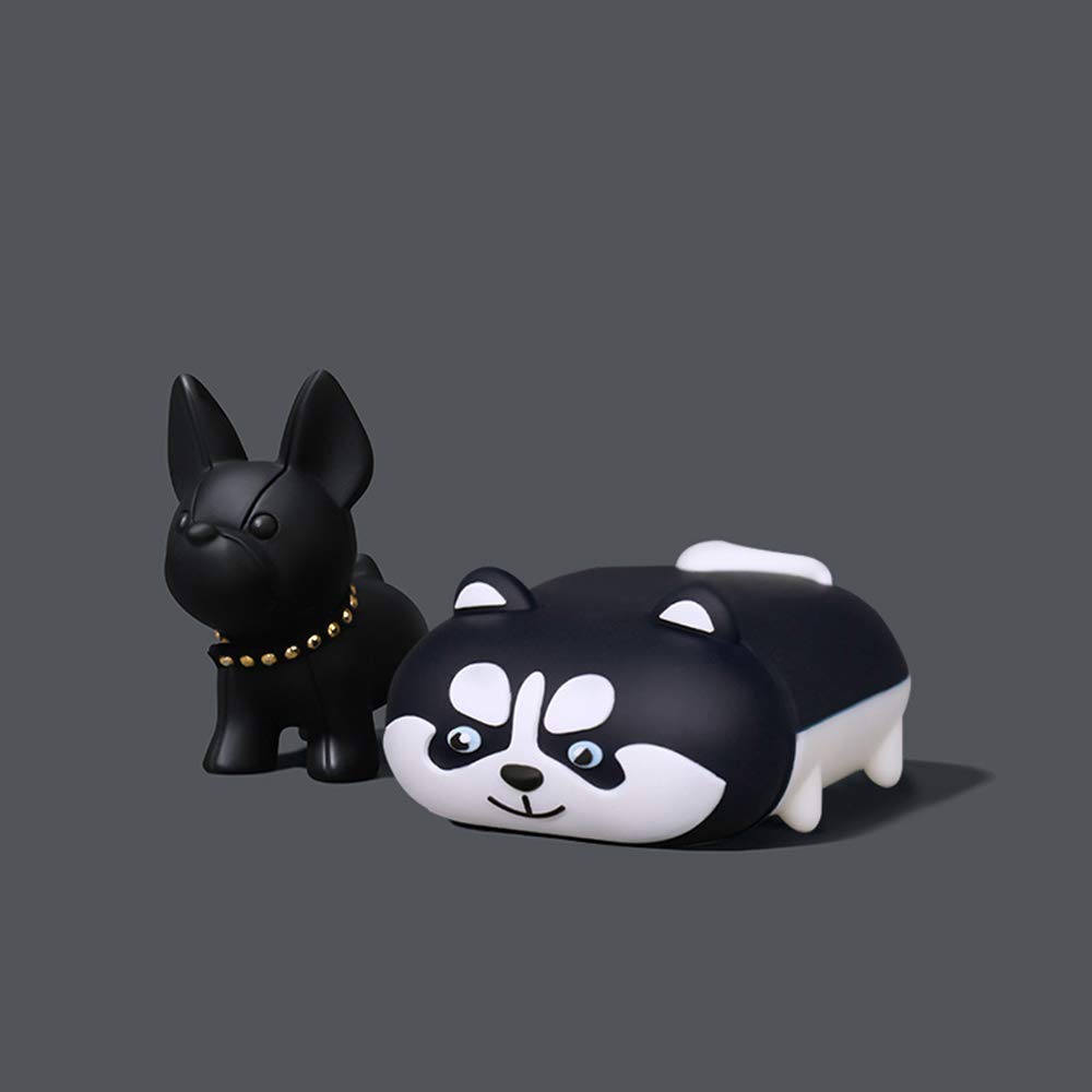 YourLovely Compatible with Airpods Case,Cute Cartoon Character Silicone Air pod Funny Cover,Kawaii Fun Cool Keychain design Skin,Fashion Cases (AirPods 1/2,Husky with Bulldog)