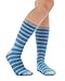 Womens Cashmere Blend Striped Crew Socks Soft Warm Olive Colors USA