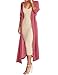 Begonia.K Women's Long Sleeve Chiffon Lightweight Maxi Sheer Duster Cardigan, Melon Red, Medium