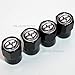 UATUO Universal Hexagon Shape for Scion Logo Emblem Car Wheels Tire Air Valve Caps Stem Dust Cover (Black Caps)