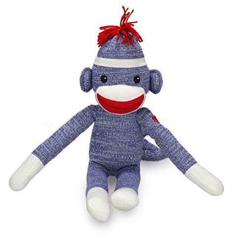Plushland Original Sock Monkey Knitted Puppet Gift Present Stuffed Animal Plush Baby Doll 40