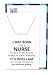 Quan Jewelry EKG Heartbeat Necklace, Nurse Appreciation Gift, Silver Tone