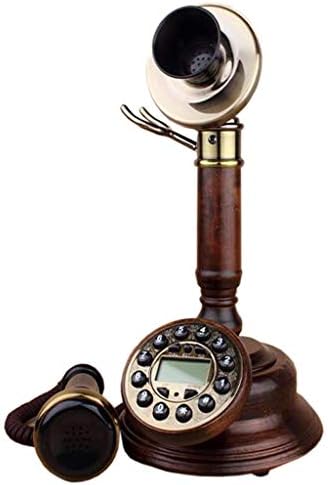 クラシックレトロ電話純木ボディボタンダイヤルビンテージアンティークの自宅の電話レトロ固定