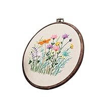 Cross Stitch Stamped Embroidery Kit - DIY Beginner Counted Starter Cross Stitch Kit for Art Craft Handy Sewing Including Color Pattern Embroidery Cloth,Embroidery Hoop,Color Threads,Tools Kit