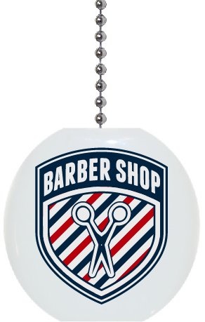 Barber Shop Solid Ceramic Fan Pull