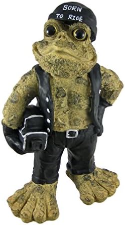 Toad Hollow Standing Biker Frog Statue Motorcycles
