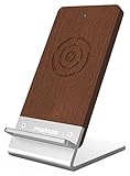 Fast Wireless Charger, Pasonomi Wood Qi Wireless Charging Stand for Samsung Galaxy Note 8 S8 S8 Plus + S7 S7 Edge S6 S6 Edge Plus Note5 and All Qi Enabled Devices (No AC Adapter)