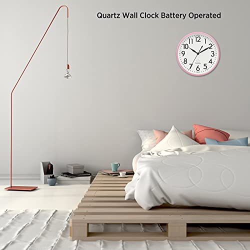 DreamSky 10 Inches Wall Clocks Battery Operated Silent NonTicking
