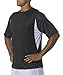 A4 Men’s Cooling Performance Color Block Short Sleeve Crew, Black/White, X-Large
