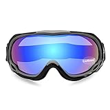 CarBoss Motorcycle Goggles Anti-Fog/UV Eye Protection Fitover Glasses Goggle Military Combat Eyewear Tactical Goggles Outdoor Sunglasses for Motocross Cycling, Skiing (Colorful Len)