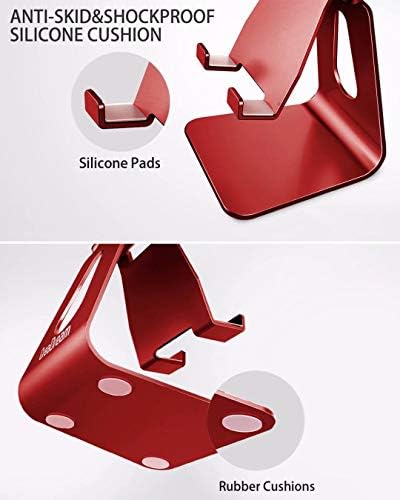 Adjustable Cell Phone Stand, CreaDream Phone Stand, Cradle, Dock, Holder, Aluminum Desktop Stand Compatible with iPhone Xs Max Xr 8 7 6 6s Plus 5s Charging, Accessories Desk,All Smart Phone-Red 5 41KB7bY7l9L. AC