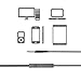 OUCOMI 2 Packs of Wired In Ear Headphones Iphone Headphones with Microphones Black