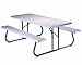 Lifetime 80215 Folding Picnic Table, 6 Feet, White Granite