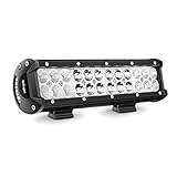 Nilight NI06A-72W 12Inch 12 Inch 72W Spot Flood Combo Bar Off Road Boat Driving Led Work Light SUV Jeep Lamp,2 Years Warranty