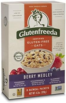 Glutenfreeda Gluten Free Instant Oatmeal, Berry Medley, 8-packet Box, 8 Pack