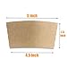 [125 Pack] Kraft Coffee Cup Sleeves - Brown Disposable Corrugated Cardboard Paper Jacket, Holds Hot and Cold Drinks, Espresso Coffee Milk Tea Beverage Insulator and Hand Protection