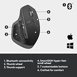 Logitech MX Master 2S Graphite Bluetooth Wireless Mouse Multi Surface view 12