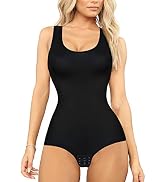 Junlan Robe Gainante Sculptante Bustier – Body Shaper Femme Ventre Plat Combinaison Noire