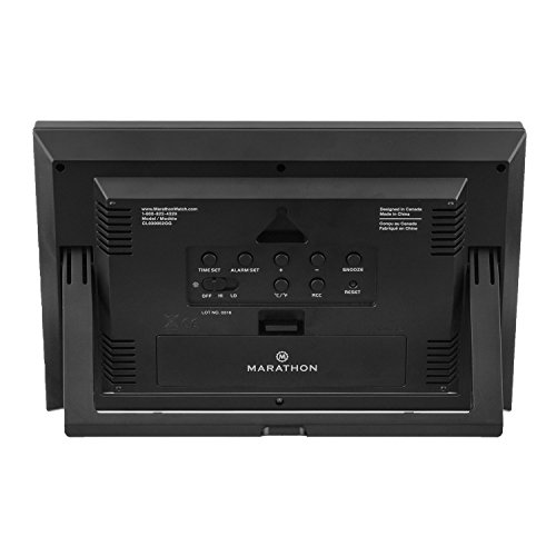 image for Marathon CL030052GG Atomic Digital Wall Clock With Auto-Night Light, T