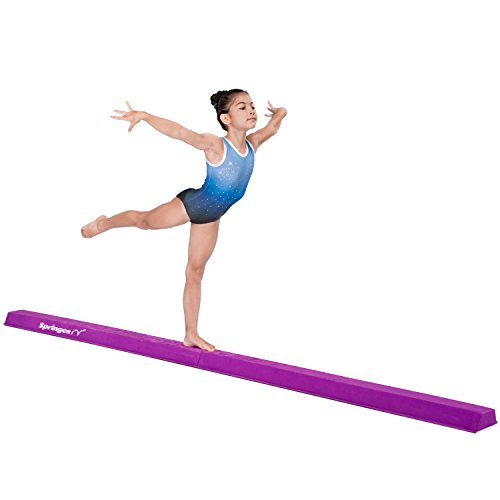 Springee Balance Beam - 9.5’ Extra Long, Folding Gymnastic Equipment for Girls, Boys, Toddlers, Teens - Increase Confidence and Skill in Your Kids - Extra Firm (Purple)