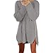 Kinghard Autumn Winter Women Side Zip Chunky Knitted Baggy Sweater Jumper