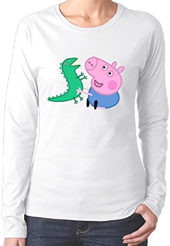 Womens Peppa Pig George Logo Long Sleeve Tee Shirts