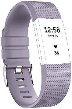 Fitbit Charge 2 Bands Classic New Fashion Sports Smart Watch Replacement Accessory Wristband (Pale lavender)