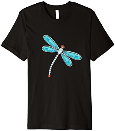 Bling Dragonfly of diamonds, aquamarine and rubies T-shirt