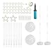2 Sets Balloon Column Stand Kits 1 Balloon Arch Base and Pole with 4 Feet Height and 2lb Water Fillable Base for Birthday Party Wedding Event